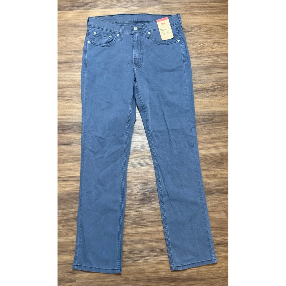 Levis 514 Straight Fit Stretch Pants Blue Grey Denim Jeans Sz 30x32